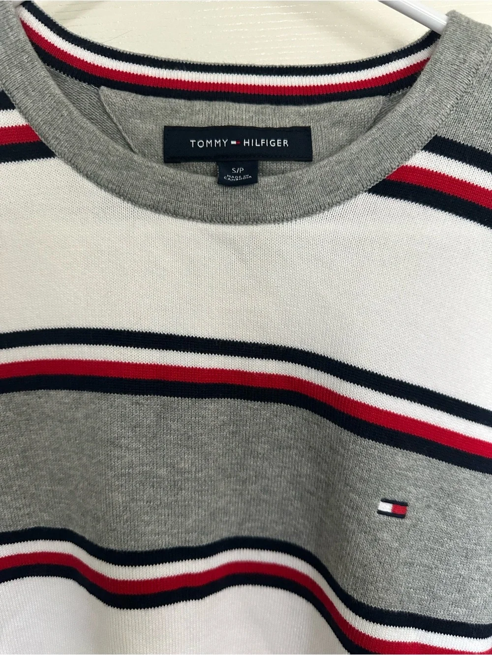 Tommy Hilfiger Men’s Striped Crewneck Sweater - SP.   premium cotton.